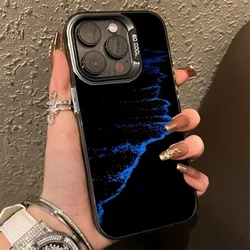 Blue Waves Coast Phone Case for Samsung Galaxy S25 S23 S22 Ultra Plus S24 FE A55 A52S A52 A54 A14 A34 5G Case Matte Laser Cover