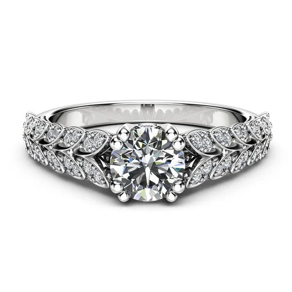 S925 Sterling  Ring All Diamond Classic Rice Grain Style Micro Set Womens Engagement Ring For Special Occasions And Daily Use