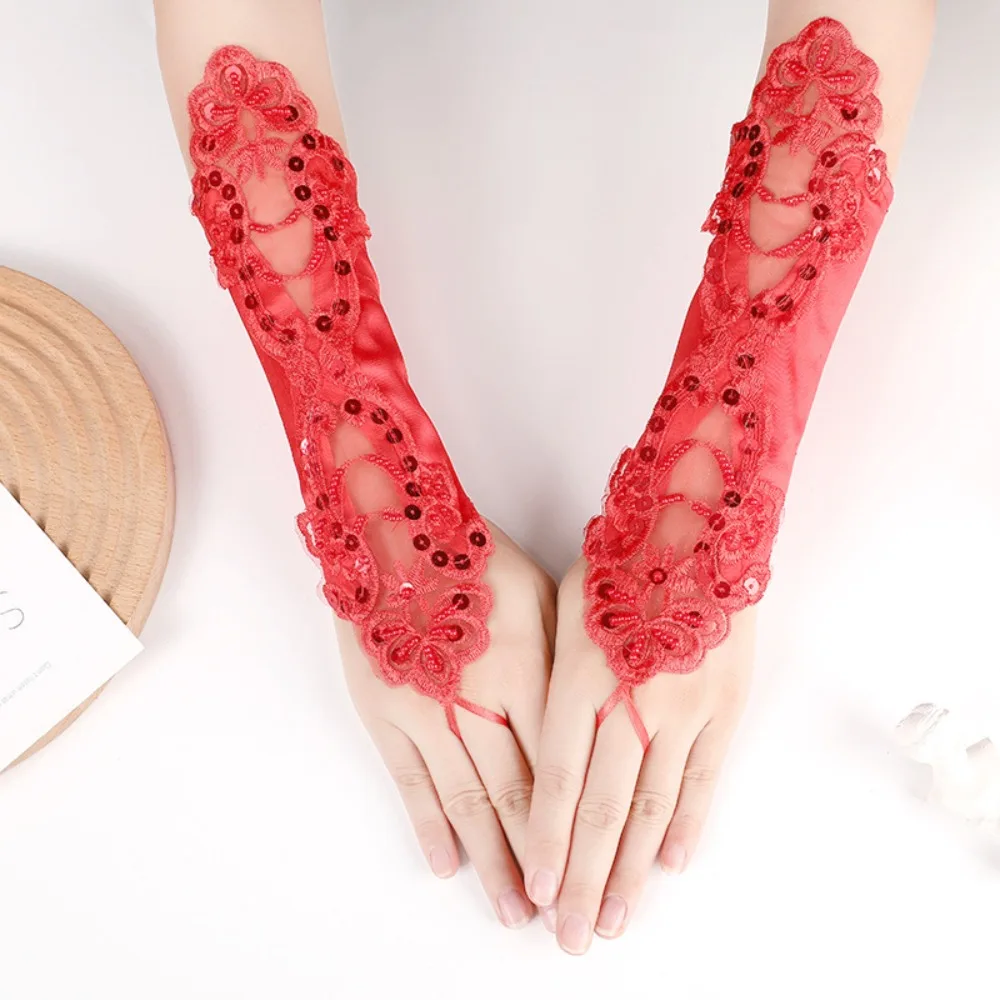 2024, праздничное платье, кружевные перчатки, аксессуары для одежды, свадебное платье со стразами, варежки, элегантные сексуальные свадебные перчатки для вечеринки