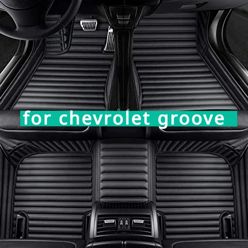 Custom Car Floor Mats for chevrolet groove 2021-2024 1st &2nd Row All Weather CarpetAnti-Slip Auto Accessories Foot leather