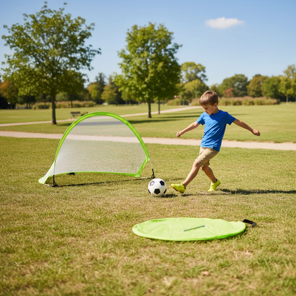 

Kids Soccer Goal Net Indoor Outdoor Play Toy Durable PP Material Easy Assembly Foldable Design For Family Activities