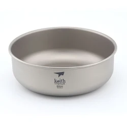 Keith Camping Tableware Titanium Bowls Pan Fruit Vegetable Food Container Bacteriostatic Flatware OutdoorHiking Picnic Cutlery