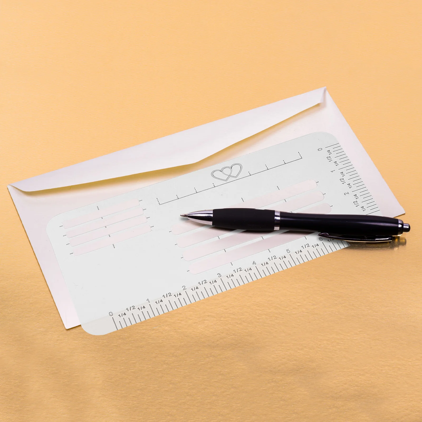 

4Pcs Envelope Stencil Templates Addressing Guide for Letters Invitations Christmas Cards Handwriting Stencil Template