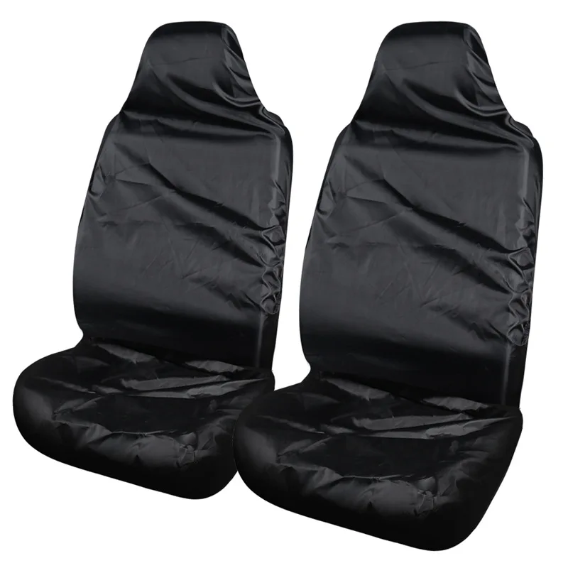 Black Car Seat Cover Front  Seats Polyester Waterproof Anti Fouling Dustproof Multifunctional Universal Protective Seat Cover image 4