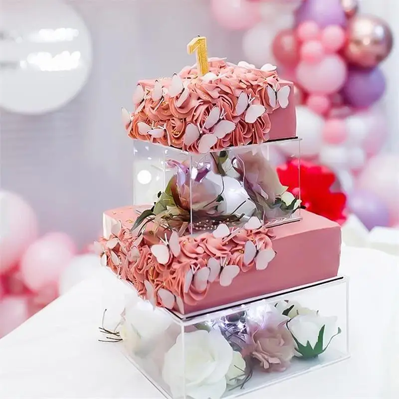 Tabellone per torta rotondo in acrilico trasparente bordo per torta raschietto più liscio vassoio per torta decorazione rotonda fai da te strumento per torta Base per torta