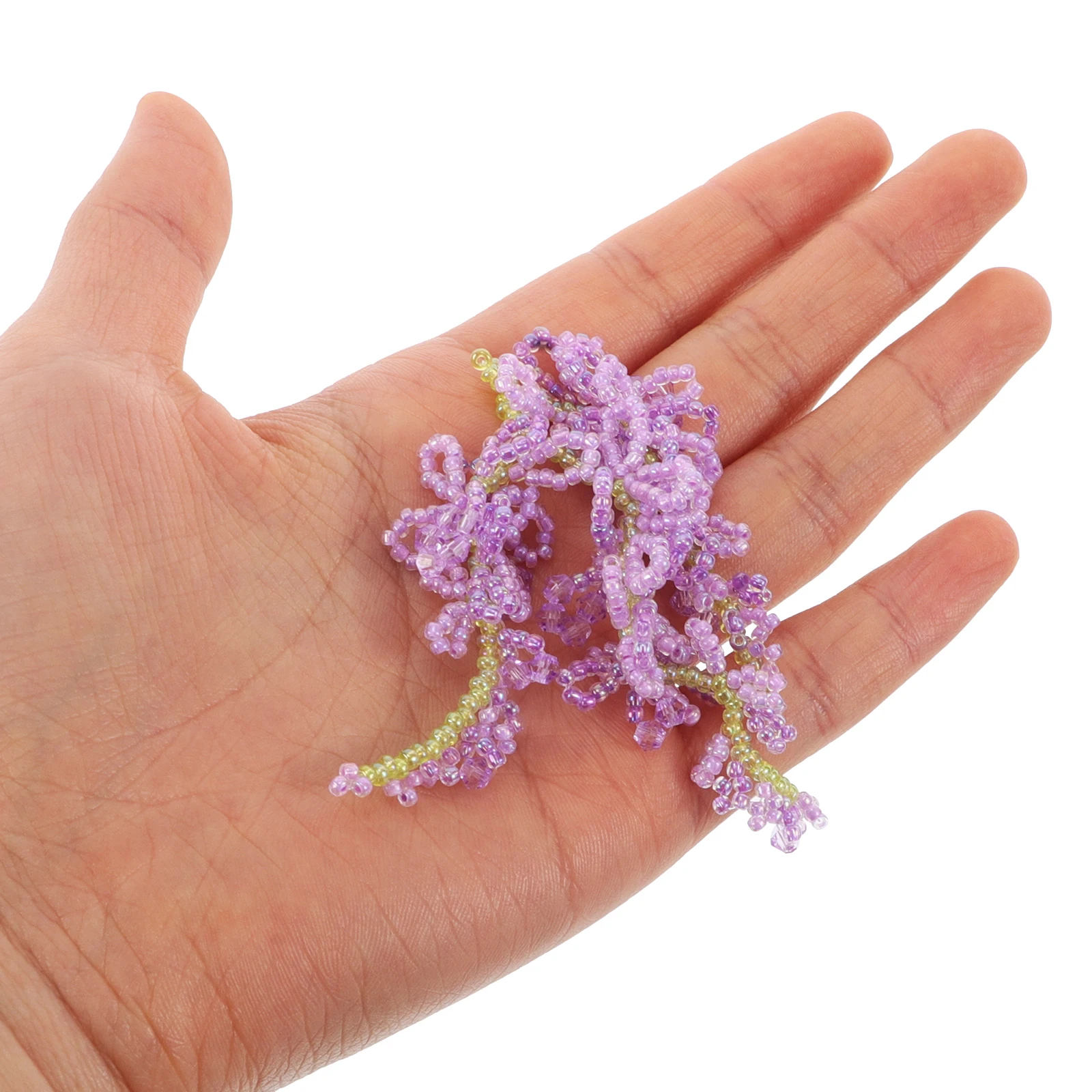 

Wisteria Flower Hair Accessories Glass Beads Tassel Design Women DIY Kits Bridal Chinese Style Hair naments Floral Charms