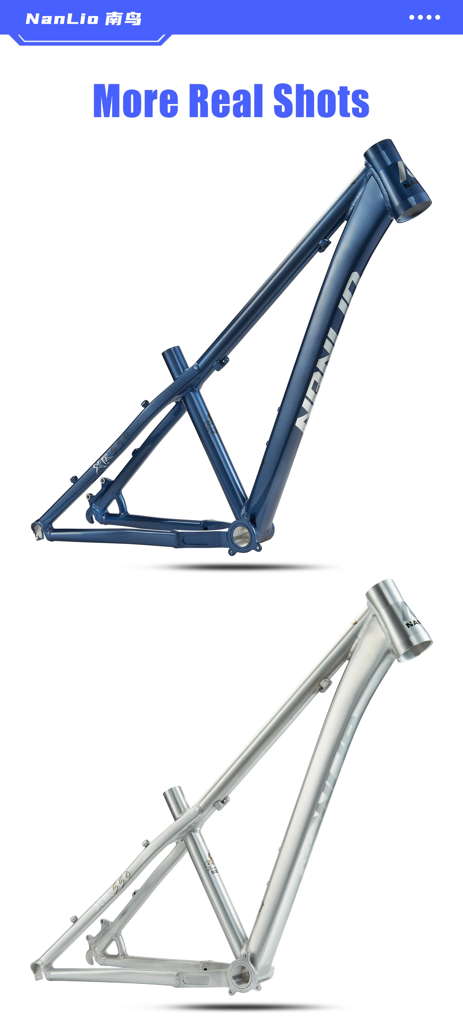 NANLIO XR550 Dirt Jump Bike Rahmen 26 27,5 Zoll Aluminiumlegierung MTB Hardtail Rahmen QR Pump Track 4X mit Sattelstützenklemme – Detail 15