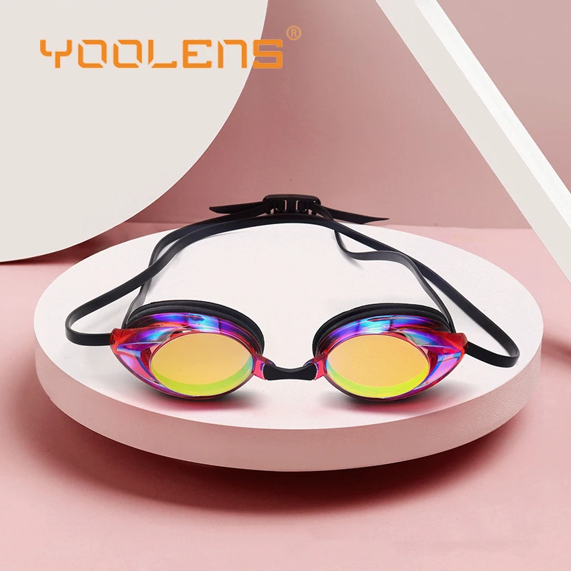 YOOLENS Professional Swimming Goggles Anti-Fog Waterproof UV Protection Silica Gel Diving Glasses Competition Spectacles