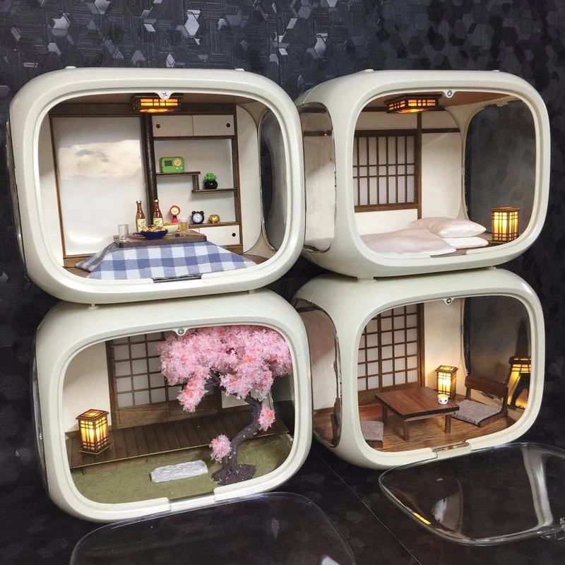 1/12 Traditional Japanese Tatami Room Mini Scene Set Dollhouse For Ob11 Doll Mini Kotatsu Low Table Mini Doll Accessories Gifts