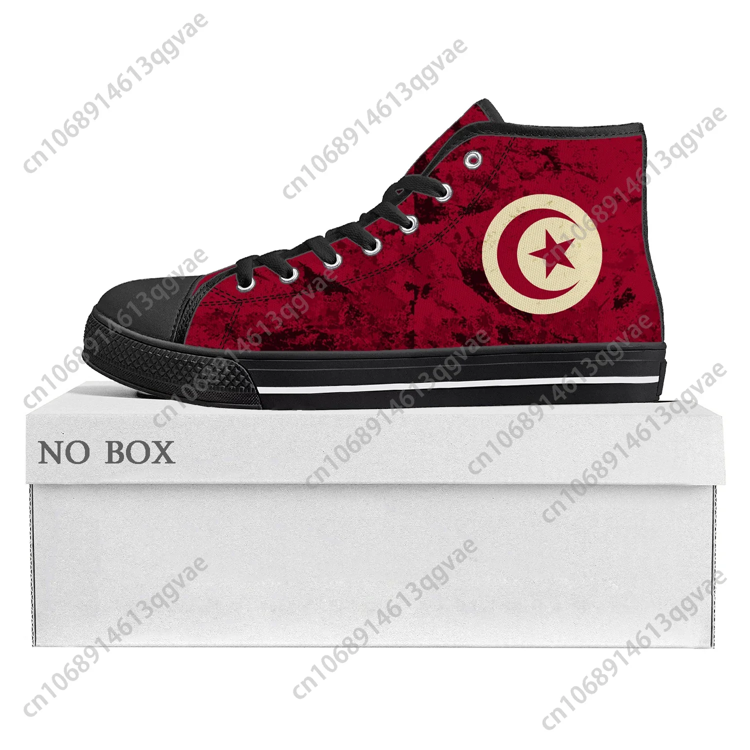 Tunisian Flag High Top High Quality Sneakers Mens Womens Teenager Canvas Sneaker Tunisia Casual Couple Shoes Custom Shoe