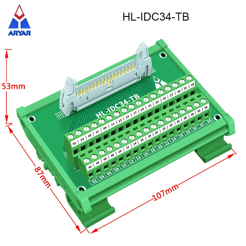 IDC34 IDC Calbe IDC34 Turn Terminal Block Breakout Board IDC40 Data Cable