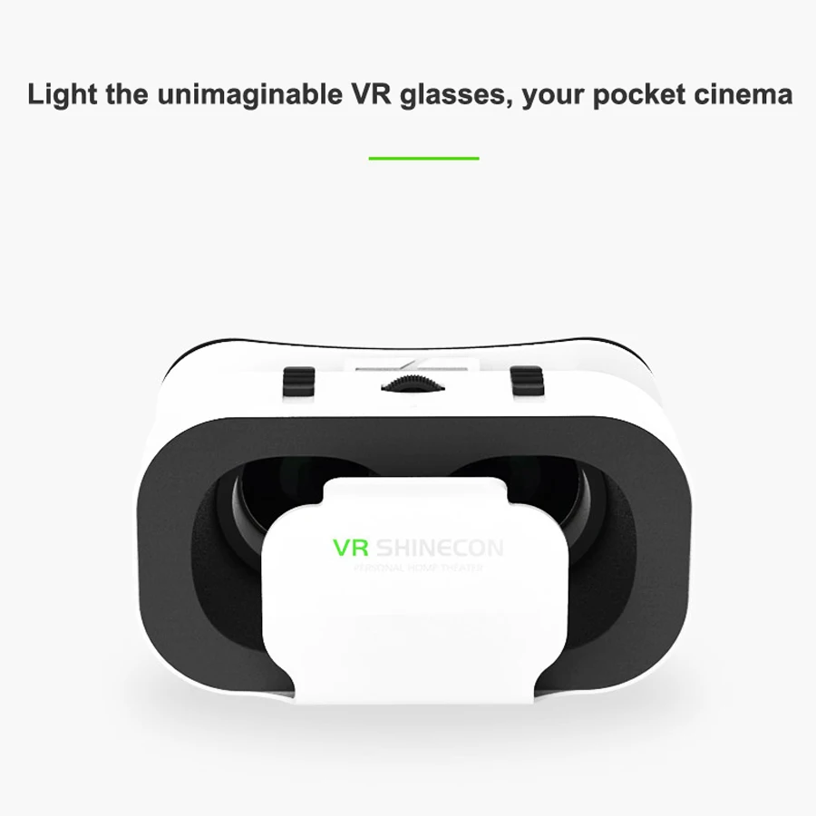 Shinecon Viar الواقع الافتراضي VR نظارات سماعة ثلاثية الأبعاد جهاز خوذة نظارات العدسات للهواتف الذكية هاتف ذكي لعبة خلية المحمول مجموعة