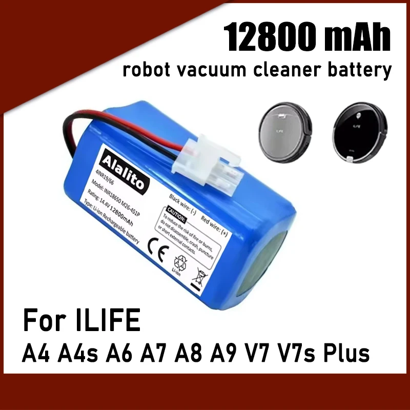 14.4V 3500mAh lithium battery, for ILIFE A4 V7 A6 V7 Plus robot vacuum cleaner ILIFE 4S1P lithium-ion battery pack