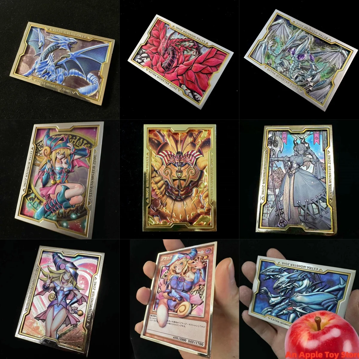 

DIY homemade Yu-Gi-OH! Relief Field Center Card Color Metal Card Black Magician Girl Slifer the Dragon
