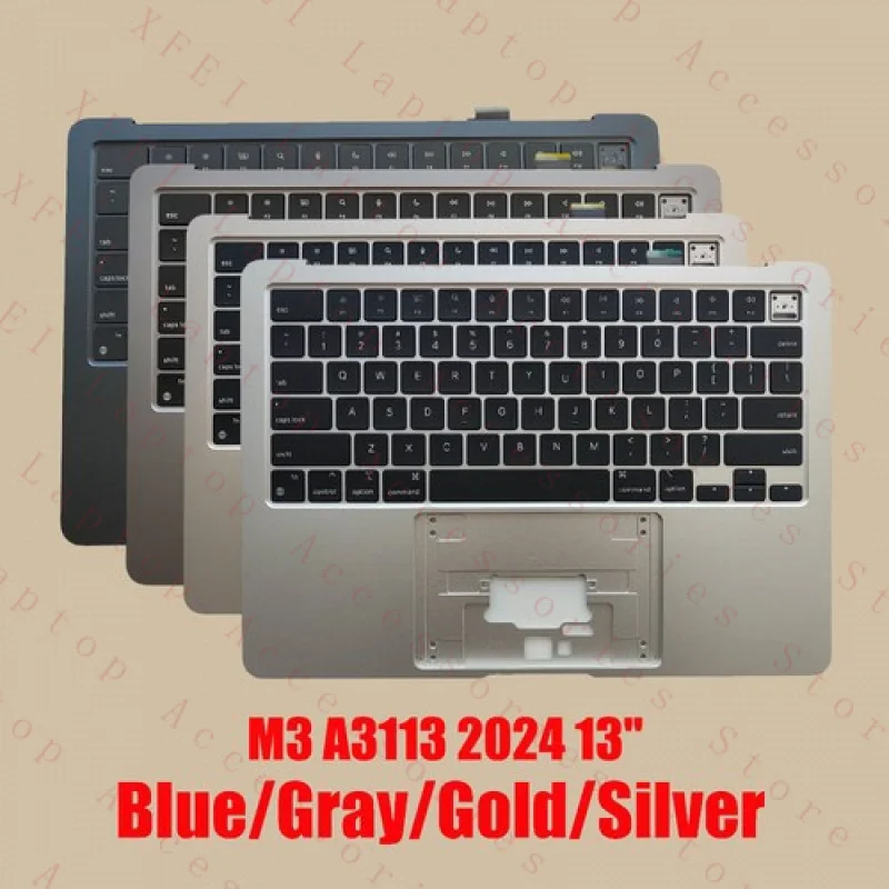 

F США, новинка для Apple MacBook Air 13 дюймов M3 A3113 2024, верхний чехол с упором для рук и клавиатурой