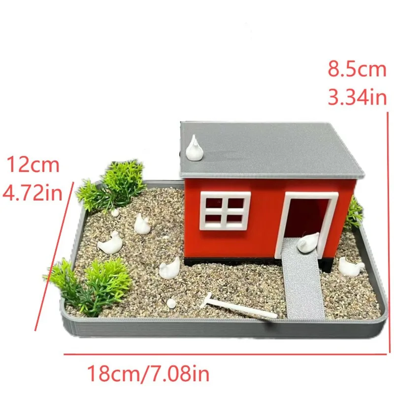 Miniatur Huhn Zen Garten Schreibtisch Dekor DIY Sand Tablett Garten Kit Lustige Neuheit Geschenk Zappeln Stress Relief Spaß Tisch Ornament