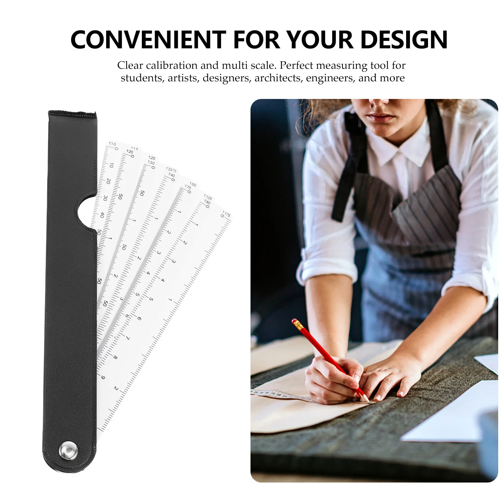 أداة قياس مسطرة بلاستيكية متعددة الوظائف قابلة للطي للرسم البيئي الداخلي للأزياء