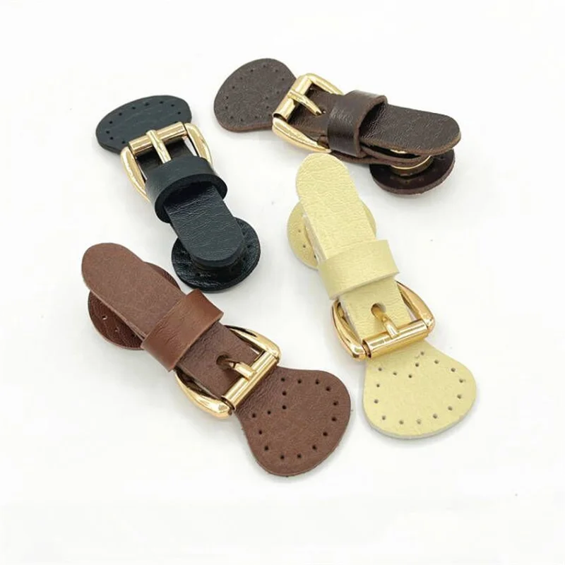 Golden Buckle Genuine Leather Replacement PU Strap For Wrislet KeyChain 2pcs accesorios de costura