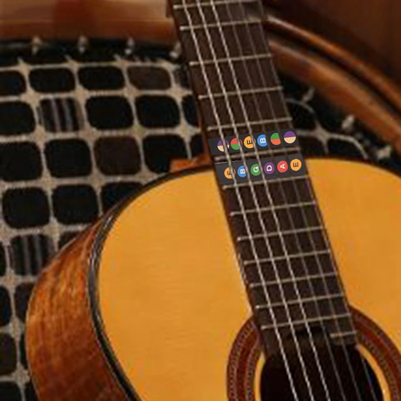 2X Learning To Play With A Note Sticker For The Fretboard Comb Suitable For Electric Guitar, Acoustic Guitar