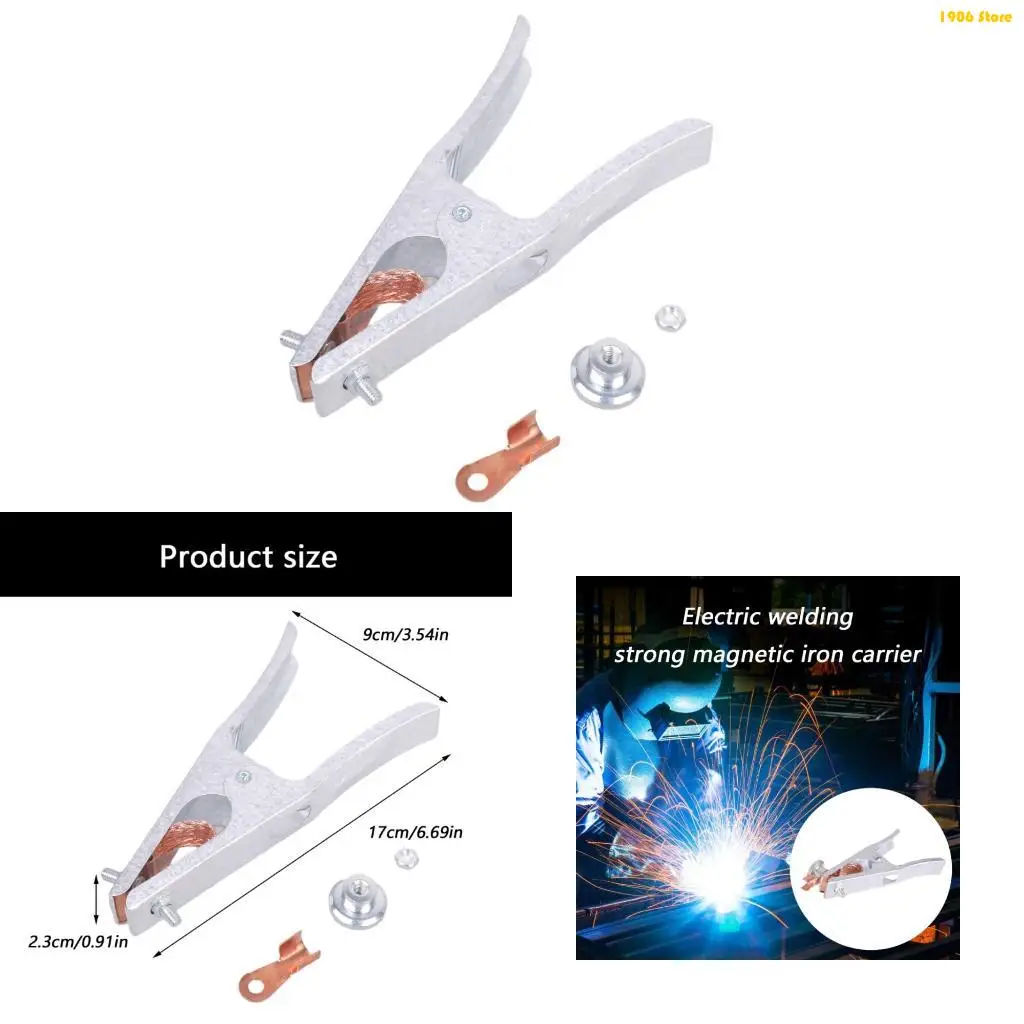 

U1JB Industrial Grades Welding Clamps 132 Nonslip Design Heat Resistant Steel Construction Secure Current Transfer