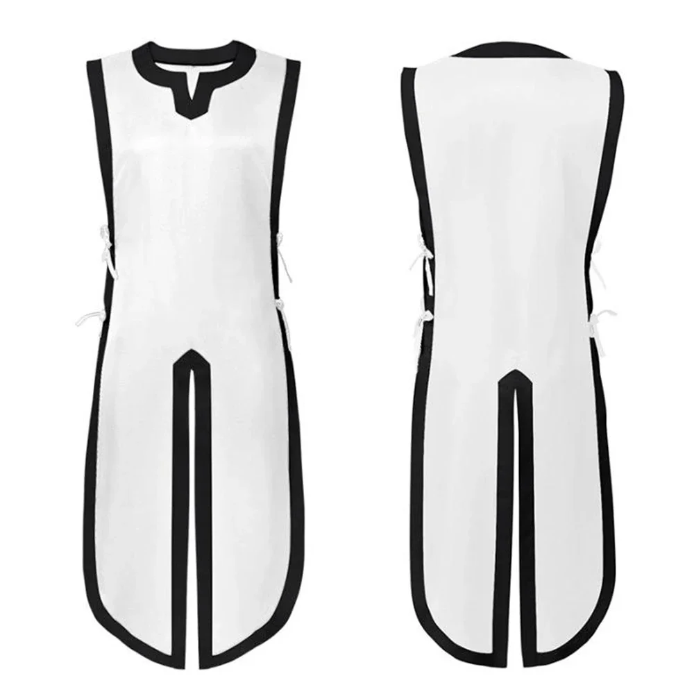 القرون الوسطى تونك فايكنغ نورمان ووريورز زي الرجال تابارد الزي قميص طويل بلايز سترة دون أكمام معطف هالوين للكبار