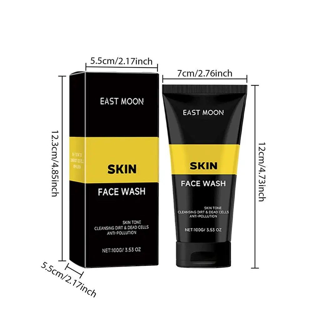 Men's Moisturizing Oil Control Facial Cleanser Deep Cleansing Removing Blackheads Brightening Skin Color Facial Cleanser