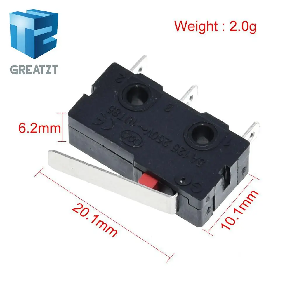 GREATZT 10/20/40PCS Tact Switch on off KW11-3Z 5A 250V Microswitch 3PIN Buckle New