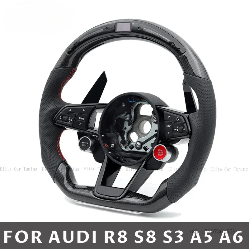 

Car Carbon Fiber LED Sports Steering Wheel for Audi R8 RS7 4S MK2 A6 S6 RS6 A7 S5 S7 A8 S8 D4 D5 A3 S3 Q2 Q3 Q5 Cars Accessories