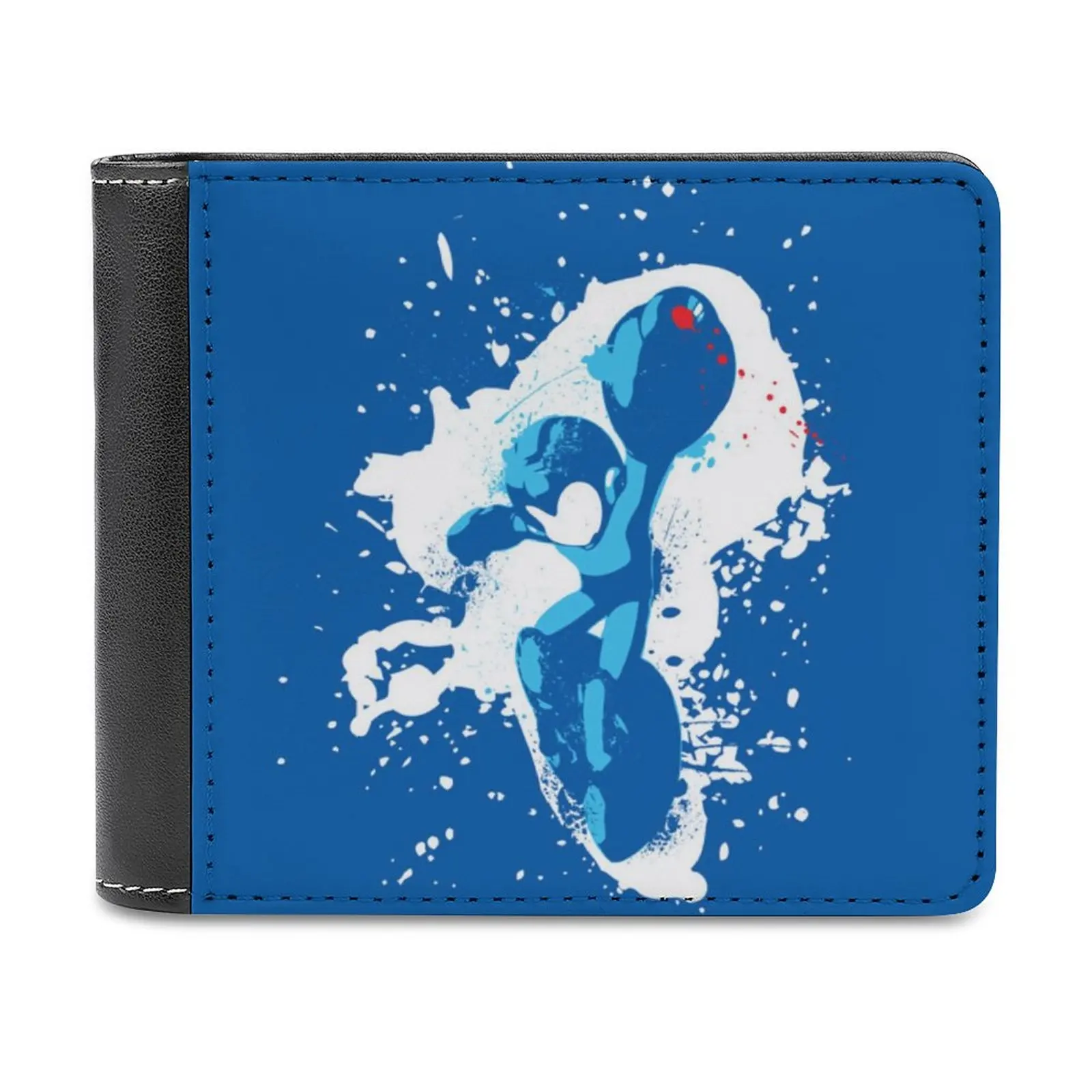 Mega Man Splattery T-Shirt Fashion Credit Card Wallet Leather Wallets Personalized Wallets For Men And Women Mega Man Rockman