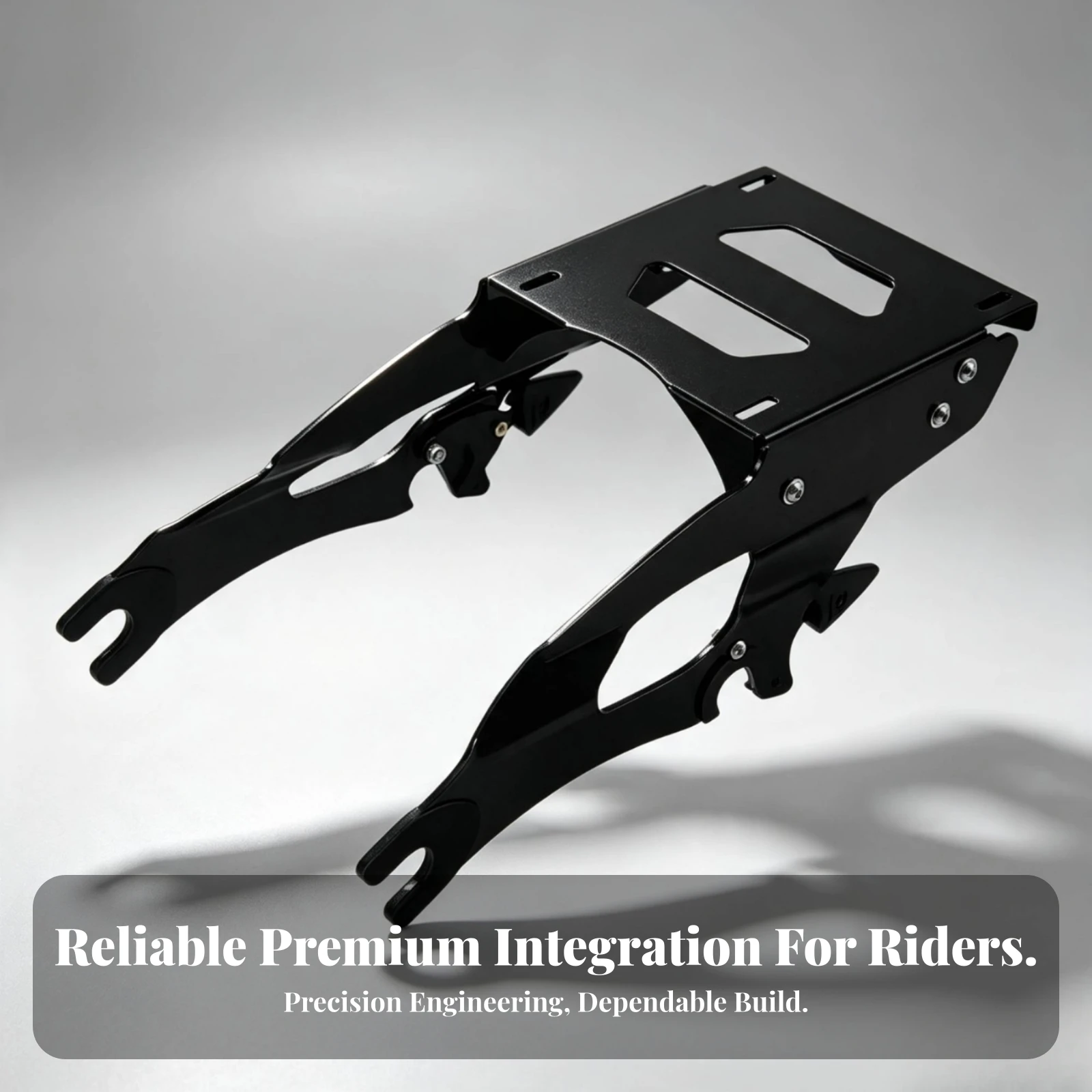 Motorcycle Luggage Rack with Support Arms Sturdy Motorcycle Rear Rack Rear Cargo Carrier Easy Installation Hardware Sleek