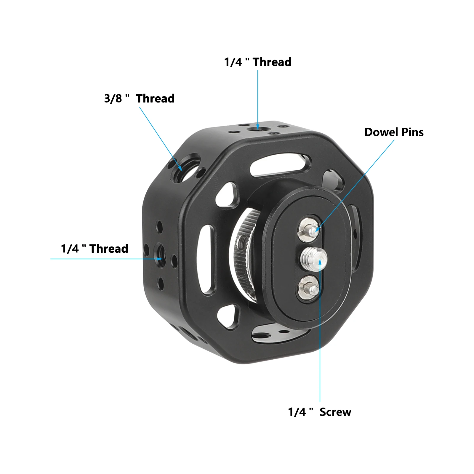 HDRIG Round Mini Locating Side Handle Left/ Right Side Hand Grip with 1/4