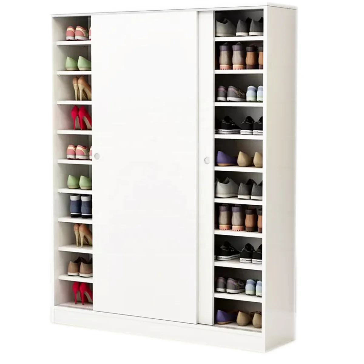 

High Quality Large Shoe Rack Design Sliding Door Shoe Cabinet Modern Design Wooden Shoe Rack Cabinet