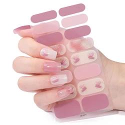 16Tips Full Cover Nail Stickers Valentine's Day Love Nail Polish Sticker Self Adhesive Manicure Decoration Nail Art Decal