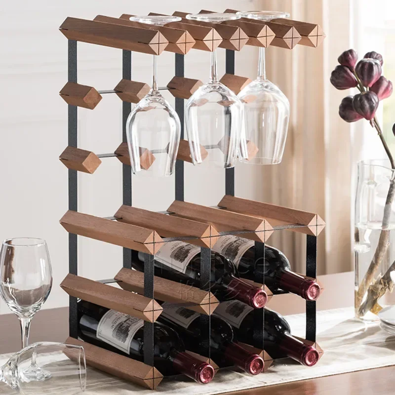 Wine Lover's Dream Artisan Solid Wood Display Stand Customizable Goblet Rack Nordic Simplicity Wine Storage Exquisite Storage