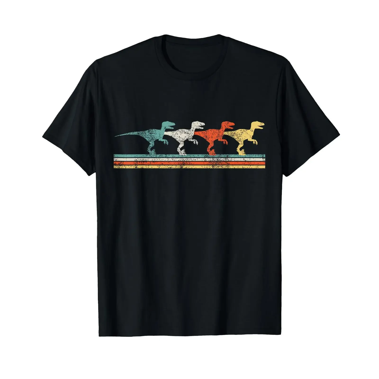 Velociraptor Dino T Shirt vintage Washed Soft Casual Stylish Top For Everyday Wear fashion designer clothes Unisex Stretched