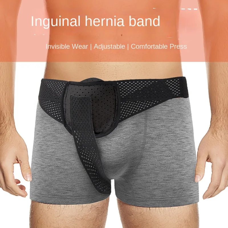 Inguinal Hernia Belt for Support with Adjustable Single-Sided Hernia Band (Small Intestinal Hernia)