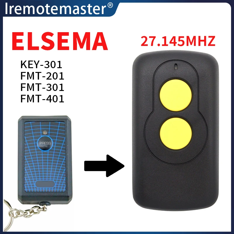 Compatible Elsema Garage/Gate Remote Key301 27.145MHz