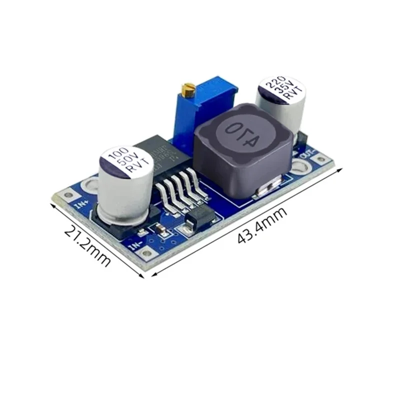 5PCS DC-DC 3A Adjustable Buck Module LM2596 Voltage Regulator 24V To 12V 5V 3V Electrostatic Bag Packaging