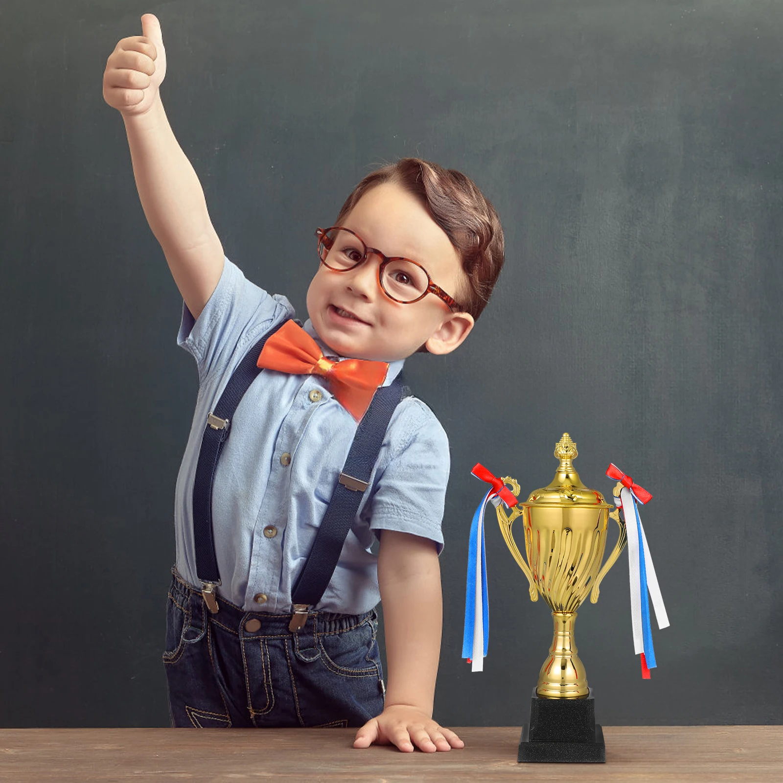

1pcs 1 Large Metal Trophy Award for Sports Party Competition Champion Display Decorative Keepsake