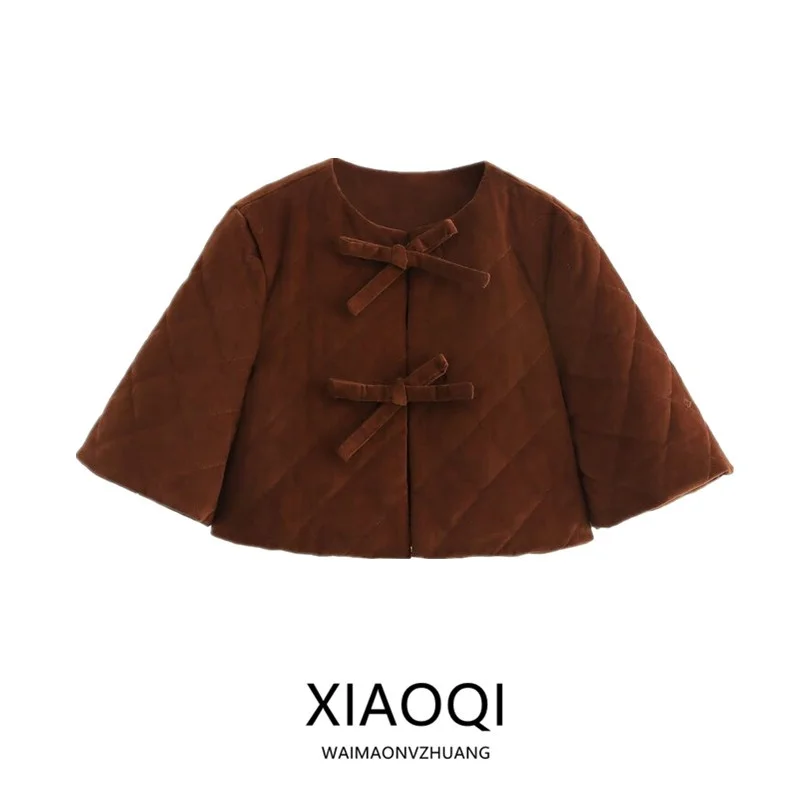 

Soft Touch round Ne ort Sve ort Outerwear 2024 Autumn New Arrival Women's Faion Versatile Commute Sle Loose Fit