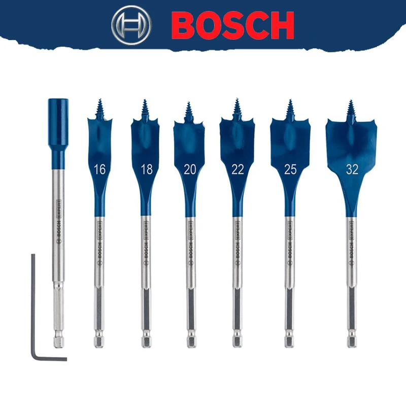 

БОШ 2608900334 Набор плоских лопаточных сверл Expert Self Cut Speed, 7 предметов, шестигранный хвостовик, волнообразные лопаточные сверла, предназначенные для быстрого сверления