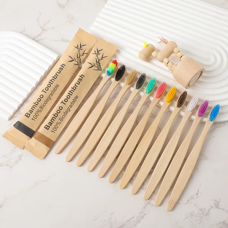 Bamboo Toothbrush Set Natural Eco-Friendly Dental Care Tablet Bamboo Toothbrushes