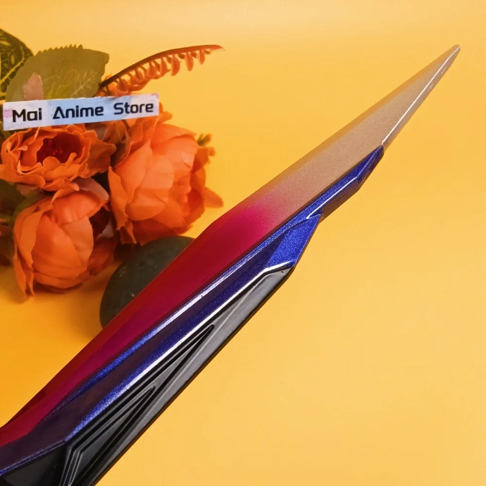 11인치 게임 발로란트 카타나 검 실제 크기 일본 카타나 사무라이 금속 애니메이션 코스프레 소품 강철 닌자 나이프 블레이드 장난감 선물
