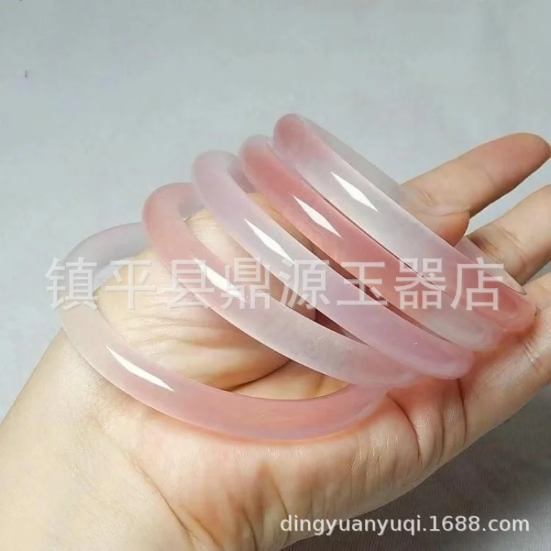 Wholesale Ice-like Lotus Pink Bracelet Peach Blossom Flower Ice Girly Style Jade Bracelet Live Delivery Gifts image 3