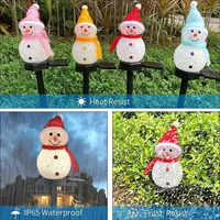 LED Snowman Solar Garden Light Outdoor Ground Stake Light Solar Powered Xmas Pathway Lights for Christmas Lawn Yard Decoration 5