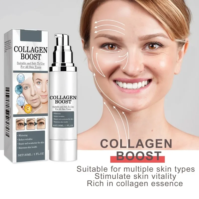 Unisex Handhaaft Collageen Serum Reverse Donkere Huid Bleke Corrector Gezicht Serum Leeftijd Vervagen Gezicht Fijne Lijn Hyaluronzuur Essentie