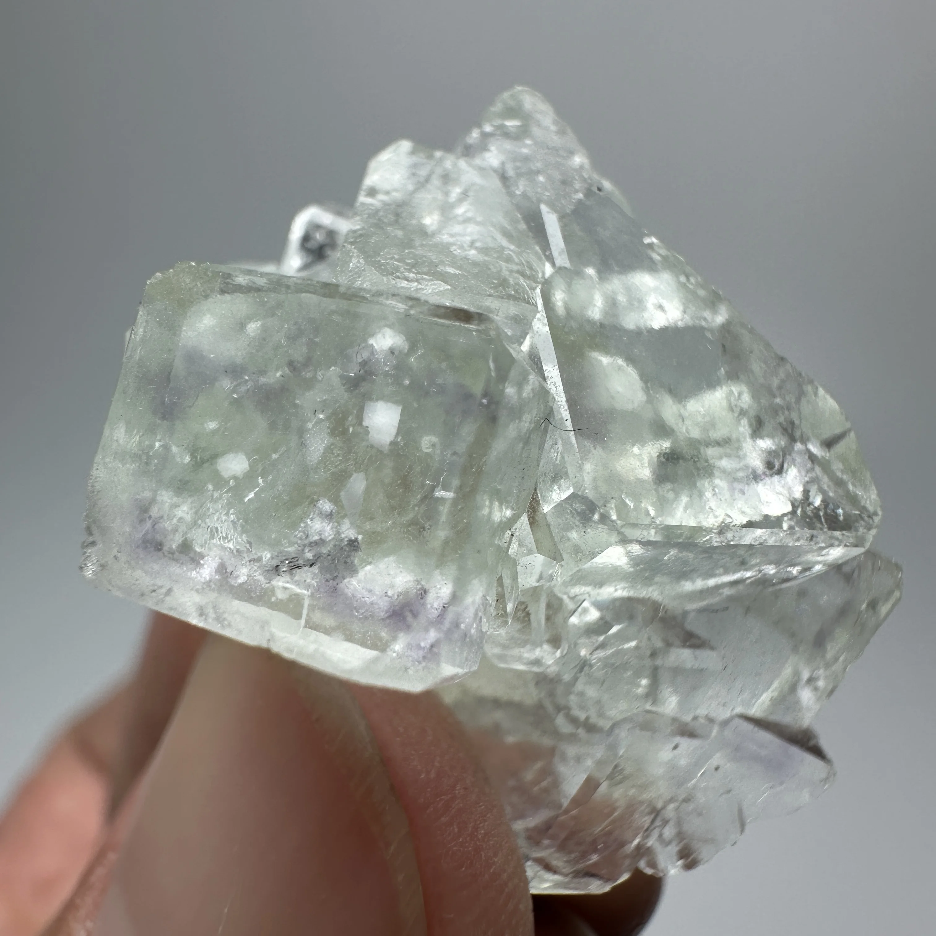 Natural Green Fluorite Cluster Crystal Specimen Transparent Cube Mineral Healing Stone Home Decor