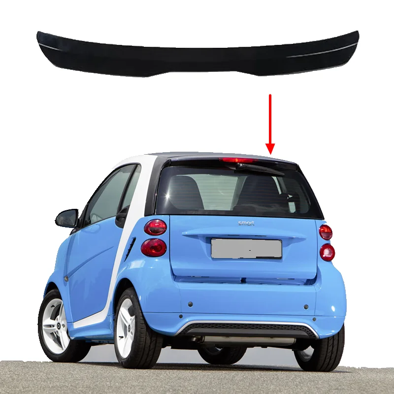 Für Benz Smart Fortwo 453 451 Spoiler Heckscheibe Dachspoiler Lippe Auto-Heckspoiler Flügel ABS-Kunststoff Karosserie-Kit Zubehör