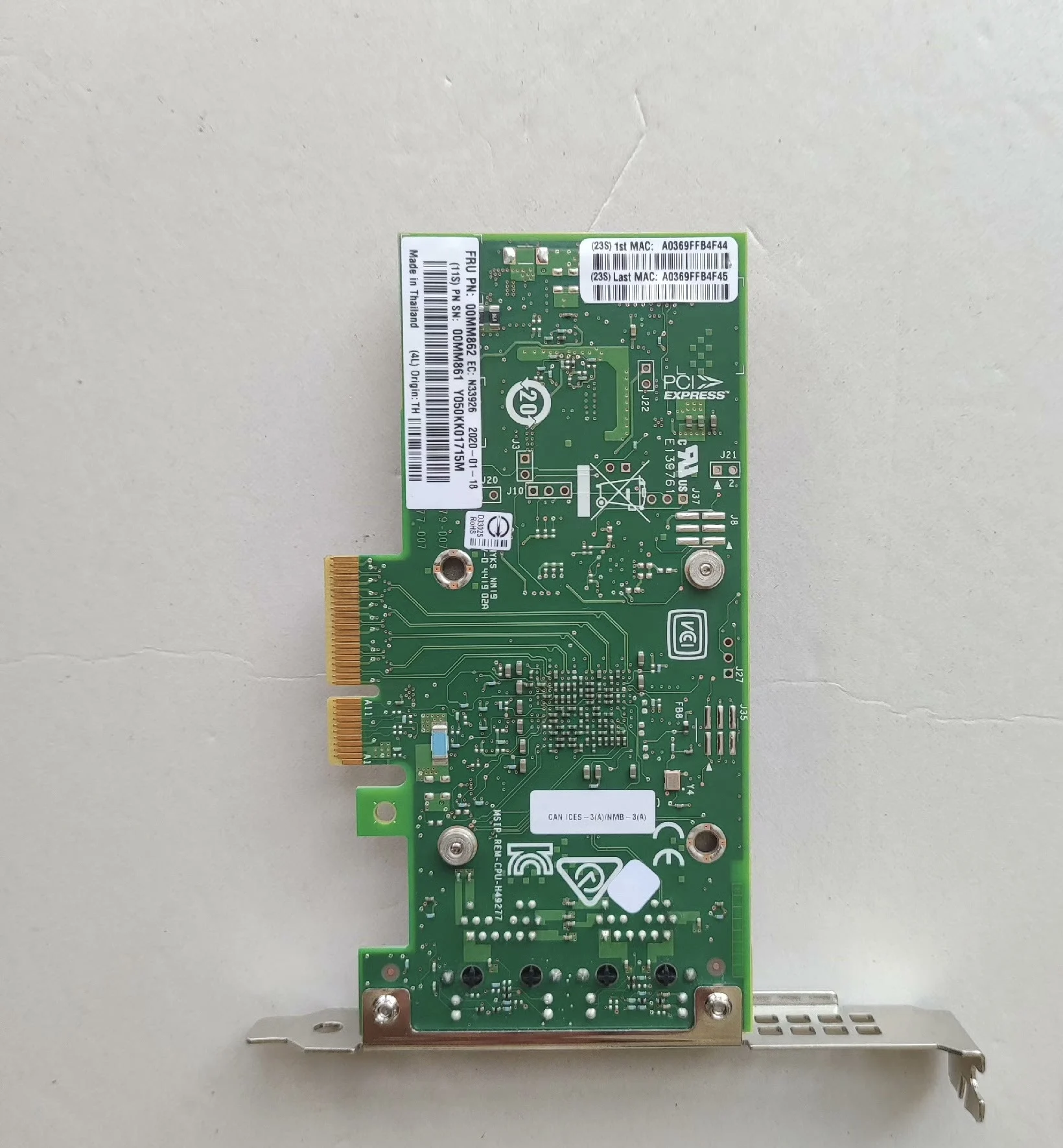 Adaptador de rede RJ45 de porta dupla original 10G X550-T2 com controlador Ethernet X550-T2