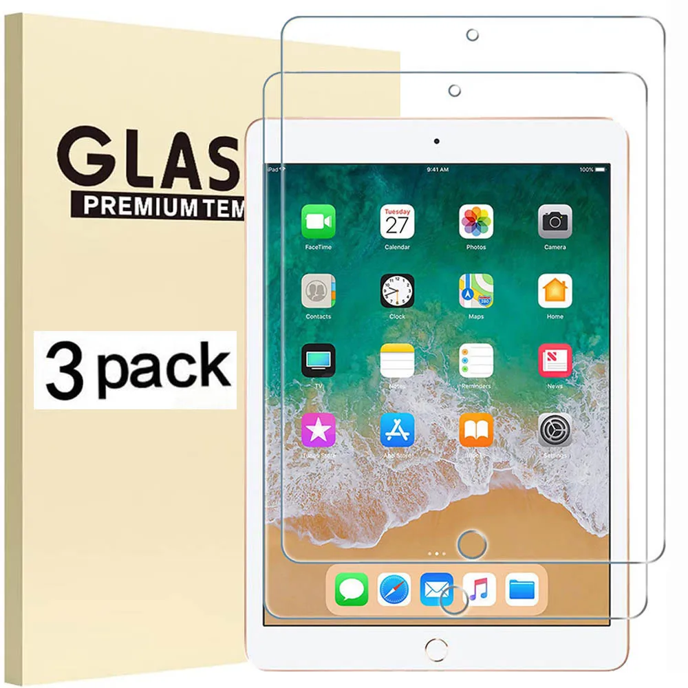 

( 3 Packs ) Tempered Glass For Apple iPad Mini 7.9 8.3 9.7 10.9 5th 6th 7th 8th 9th 10th Generation Tablet Screen Protector Film